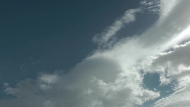 1920 1080 Fps Zeer Mooie Wolken Verplaatsen Blauwe Schoon Bewolkte — Stockvideo