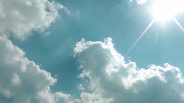 1920X1080 Fps Très Beaux Nuages Dans Ciel Bleu Propre Time — Video