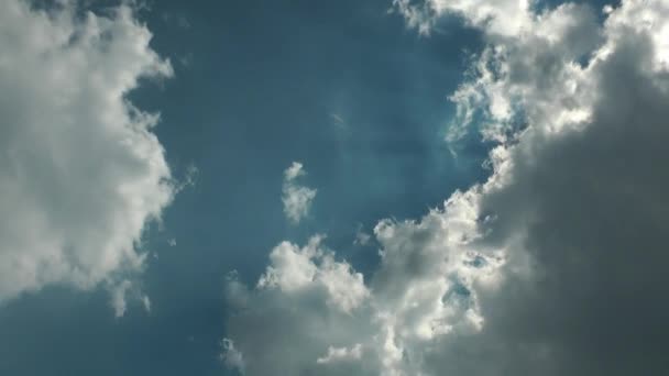 1920 1080 Fps Çok Güzel Bulutlarda Mavi Temiz Gökyüzü Time — Stok video