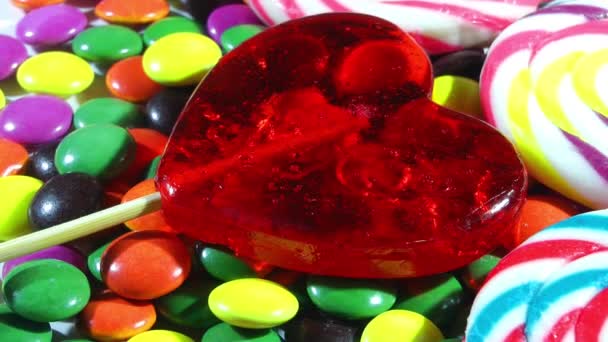 1920X1080 Fps Красивое Закрытие Красочный Candy Mix Превращая Видео — стоковое видео