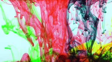 1920 x 1080 25 Fps. çok güzel soyut mükemmel renkli boya su arka plan doku videoda yayılır..
