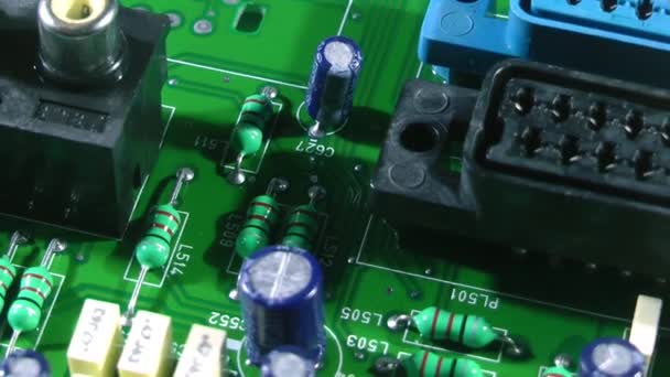 1920X1080 Fps Foarte Frumos Vechi Electronice Circuit Board Rotating Video — Videoclip de stoc