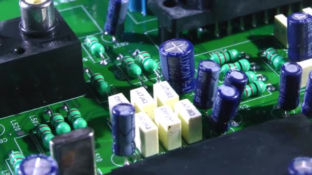 1920X1080 Fps Muito Bom Velho Electronic Circuit Board Rotating Video — Vídeo de Stock