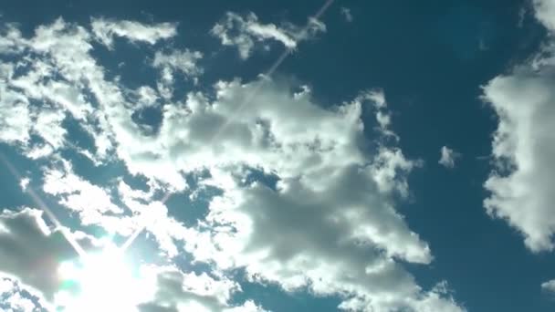 1920X1080 Fps Très Beaux Nuages Dans Ciel Bleu Propre Time — Video