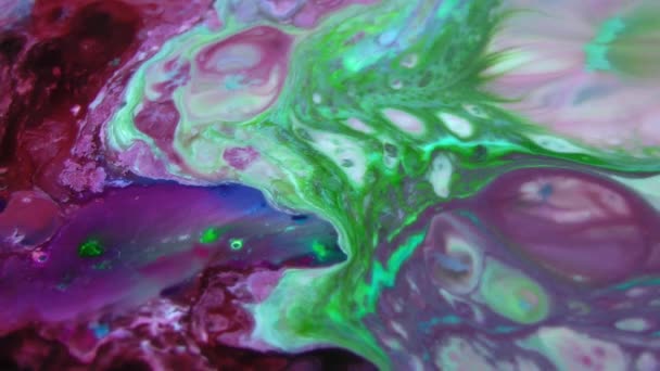 1920X1080 Fps Very Nice Abstract Excellent Colorful Paint Spreads Water — Stock Video