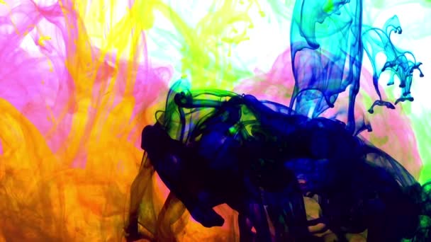 1920X1080 Fps Красивые Абстрактные Разноцветные Пряности Текстуре Водного Фона — стоковое видео