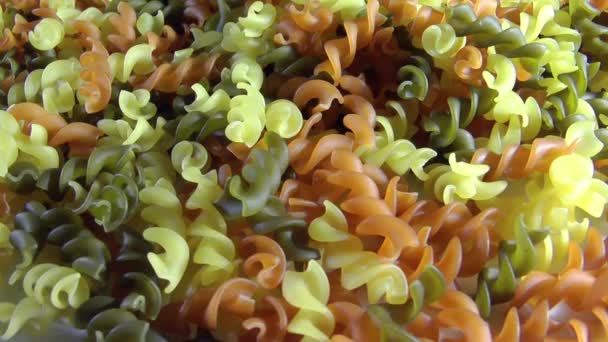 1920X1080 Fps Pasta Macarrones Vegetales Muy Agradable Comida Girando Video — Vídeo de stock