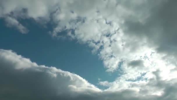 1920 1080 Fps Zeer Mooie Wolken Blauwe Clean Sky Time — Stockvideo