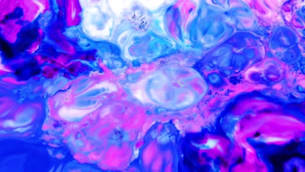 1920X1080 Fps Très Belle Encre Abstraite Motif Arty Couleur Peinture — Video