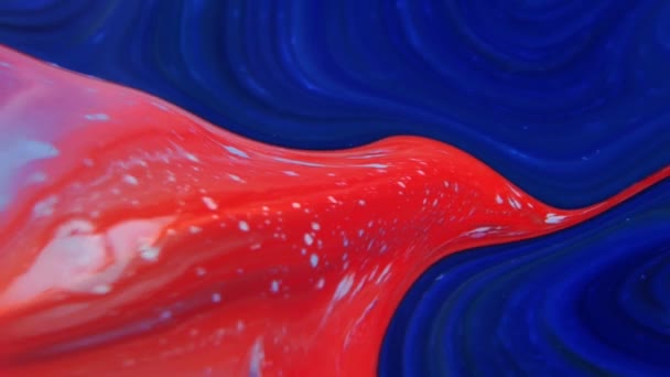 Abstract Colours Spreading Paint Swirling Blast 1920X1080 Footage Amazing Organic — Stock Video