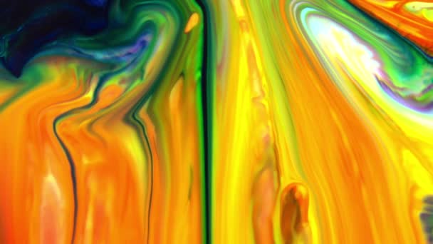 Abstract Colours Spreading Paint Swirling Blast 1920X1080 Footage Amazing Organic — Stock Video