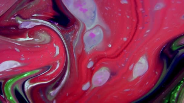 Abstract Colours Spreading Paint Swirling Blast 1920X1080 Footage Amazing Organic — Stock Video