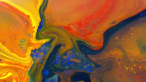 Abstract Colours Spreading Paint Swirling Blast Inglês Esta Filmagem 1920X1080 — Vídeo de Stock