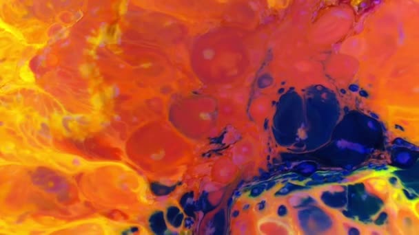 Abstract Colours Spreading Paint Swirling Blast 1920X1080 Footage Amazing Organic — Stock Video