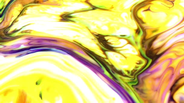 Abstract Colours Spreading Paint Swirling Blast 1920X1080 Footage Amazing Organic — Stock Video