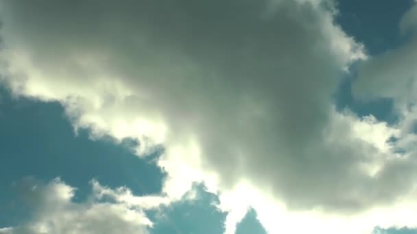 1920X1080 Fps Très Beaux Nuages Dans Ciel Bleu Propre Time — Video