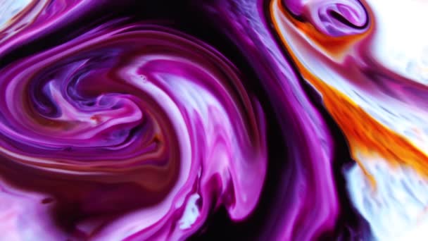 Abstract Colours Spreading Paint Swirling Blast 1920X1080 Footage Amazing Organic — Stock Video