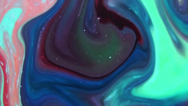 Abstract Colours Spreading Paint Swirling Blast 1920X1080 Footage Amazing Organic — Stock Video