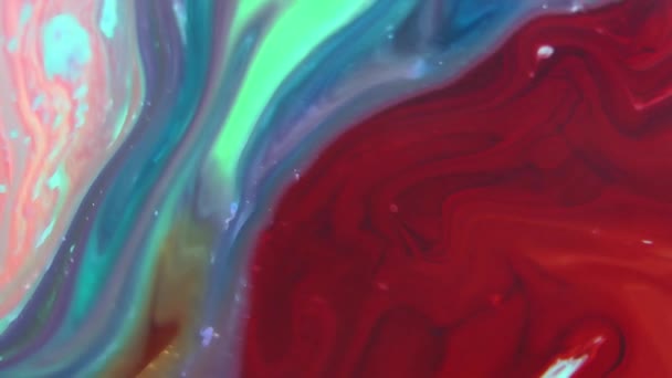 Abstract Colours Spreading Paint Swirling Blast 1920X1080 Footage Amazing Organic — Stock Video