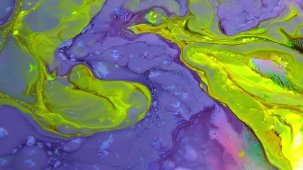 Abstract Colours Spreading Paint Swirling Blast 1920X1080 Footage Amazing Organic — Stock Video