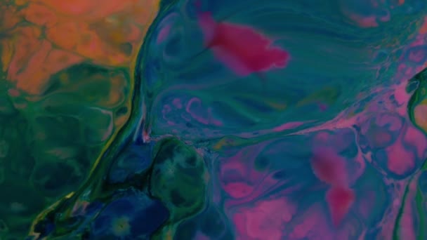 Abstract Colours Spreading Paint Swirling Blast 1920X1080 Footage Amazing Organic — Stock Video