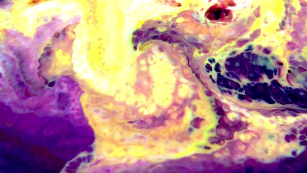 Абстрактні Кольори Поширюють Фарбу Скручування Вибух Зображення 1920X1080 Дивовижним Органічним — стокове відео