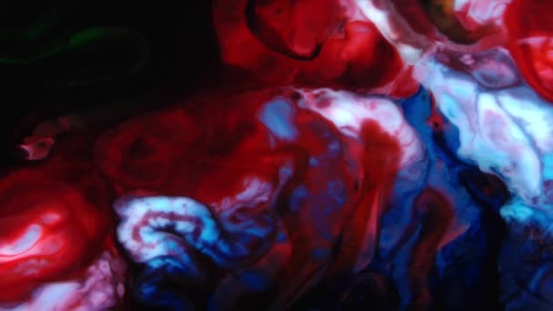 Abstract Colours Spreading Paint Swirling Blast 1920X1080 Footage Amazing Organic — Stock Video