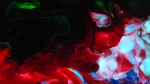 Abstract Colours Spreading Paint Swirling Blast 1920X1080 Footage Amazing Organic — Stock Video