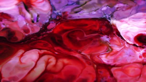 Abstract Colours Spreading Paint Swirling Blast 1920X1080 Footage Amazing Organic — Stock Video