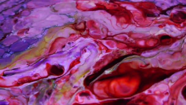 Abstract Colours Spreading Paint Swirling Blast 1920X1080 Footage Amazing Organic — Stock Video