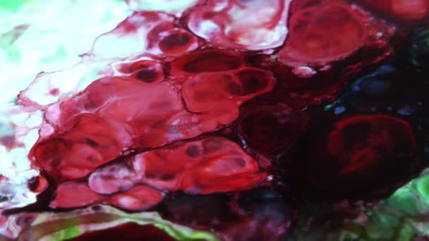 Abstract Colours Spreading Paint Swirling Blast 1920X1080 Footage Amazing Organic — Stock Video