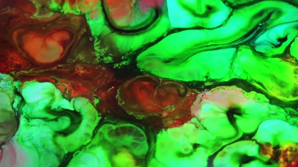 Abstract Colours Spreading Paint Swirling Blast 1920X1080 Footage Amazing Organic — Stock Video