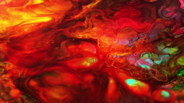 Abstract Colours Spreading Paint Swirling Blast 1920X1080 Footage Amazing Organic — Stock Video