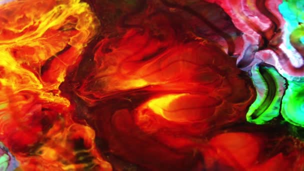 Abstract Colours Spreading Paint Swirling Blast 1920X1080 Footage Amazing Organic — Stock Video