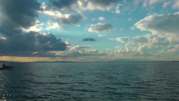 Mare Oceano Tramonto Alba Sole Cielo Acqua Spiaggia Paesaggio Nuvole — Video Stock