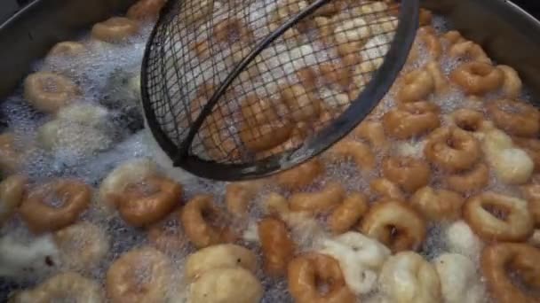 1920X1080 Fps Muito Bom Turco Donuts Tradicional Donut Lokma Vídeo — Vídeo de Stock