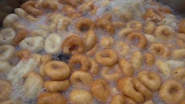 1920X1080 Fps Donuts Turcos Muy Bonitos Donut Tradicional Lokma Video — Vídeo de stock