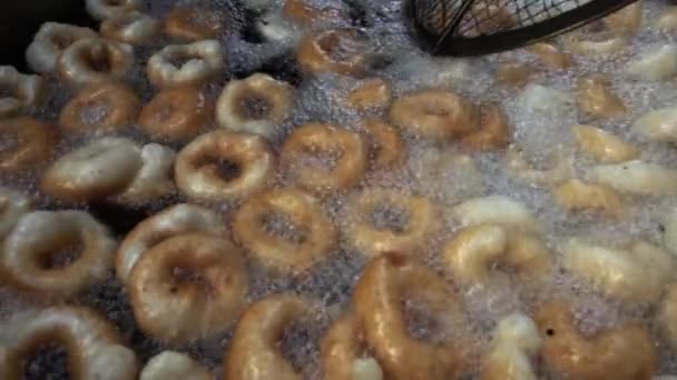 1920X1080 Fps Sehr Schöne Türkische Donuts Traditionelle Donut Lokma Video — Stockvideo