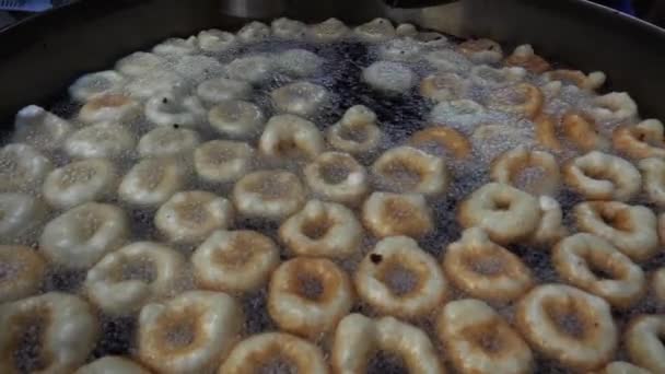 1920X1080 Fps Muito Bom Turco Donuts Tradicional Donut Lokma Vídeo — Vídeo de Stock