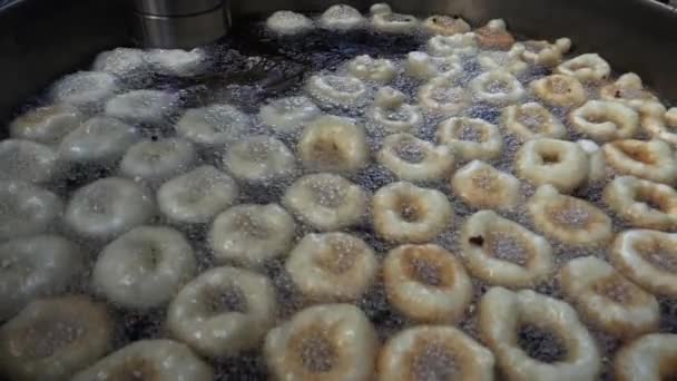 1920X1080 Fps Very Nice Turkish Doughnuts Traditional Donut Lokma Video — Stock Video