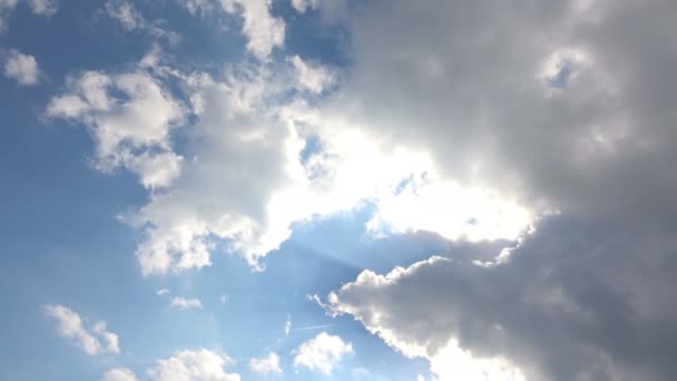 1920X1080 Fps Sehr Schöne Wolken Blauen Sauberen Himmel Zeitraffer Video — Stockvideo