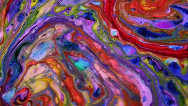 Organic Swirl Paint Explosion 1920X1080 Footage Amazing Organic Background Visual — Stock Video