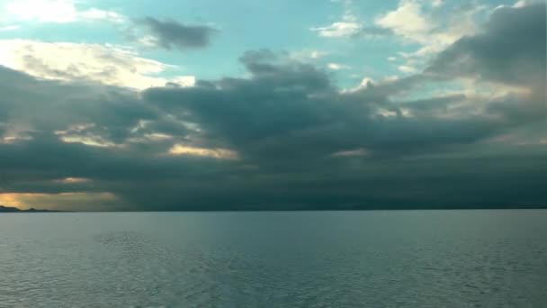 Moře Oceánu Západu Slunce Východu Slunce Vody Beach Krajina Mraky — Stock video