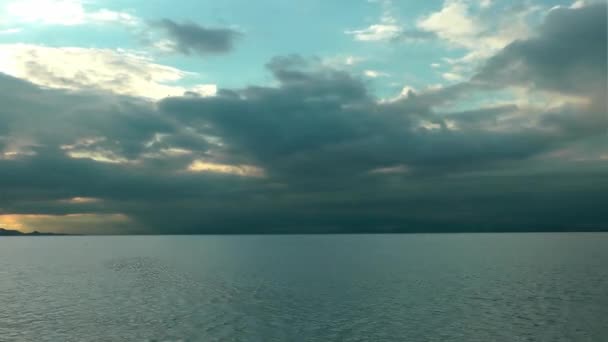 Mare Oceano Tramonto Alba Sole Cielo Acqua Spiaggia Paesaggio Nuvole — Video Stock