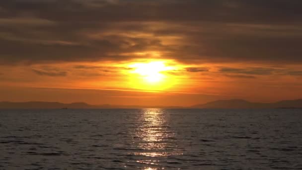 Mare Oceano Tramonto Alba Sole Cielo Acqua Spiaggia Paesaggio Nuvole — Video Stock