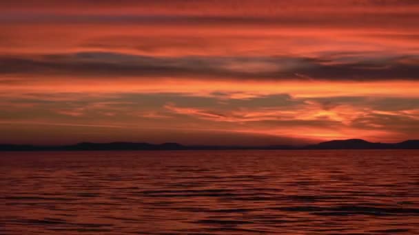 Tengeri Óceán Naplemente Napkelte Nap Víz Beach Táj Felhők Horizon — Stock videók