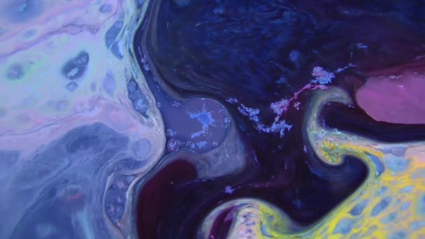 1920X1080 Fps Très Belle Encre Abstraite Motif Arty Couleur Peinture — Video