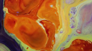 1920 x 1080 25 Fps. çok güzel soyut renk tasarım renkli girdap doku arka plan Ebru Video.