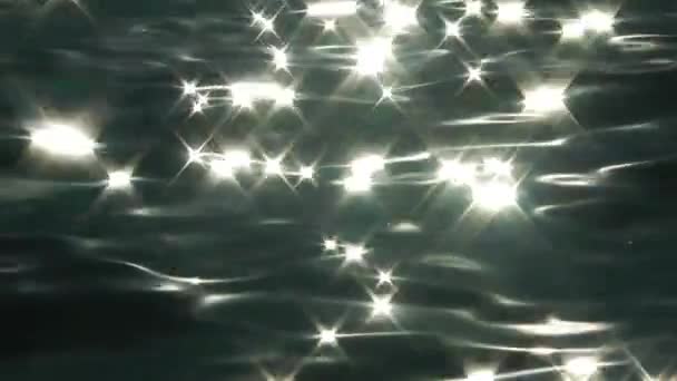 Very Nice Sea Sparks Vatten Reflektion Video — Stockvideo
