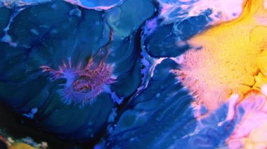 1920 x 1080 25 Fps. çok güzel soyut renk tasarım renkli girdap doku arka plan Ebru Video.